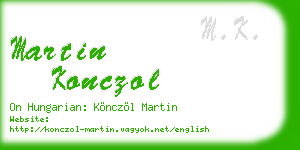 martin konczol business card
